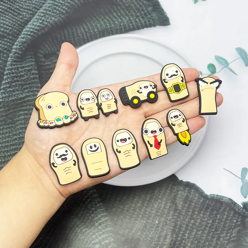 1-10pcs Hot Sale Funny toe Cartoon  Hole shoe buckle Shoe Accessories Decorations Fit Wristband Charm Party Present