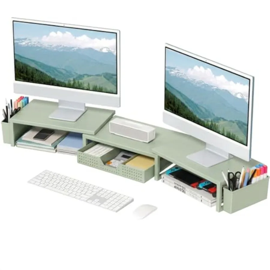 

Desk Organizers Accessories Dual Monitor St Riser 2 s Desk Shelf Metal Computer Monitor Stand for Office Workspace Organizers D