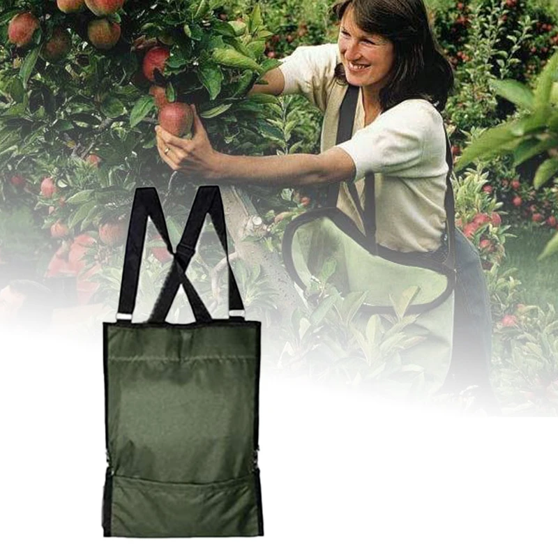 

Adjustable Oxford Cloth Fruit Picking Bag Collapsible Fruit Gathering Apron for Orchard Vegetable and Tea Picking with Strap