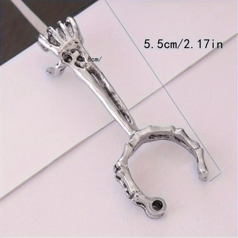 1PC Hand Bone Cigarette Holder Ring Skull Pattern Finger Clip Smoking Accessory Adjustable Open Anti Burn for Men Women Gift