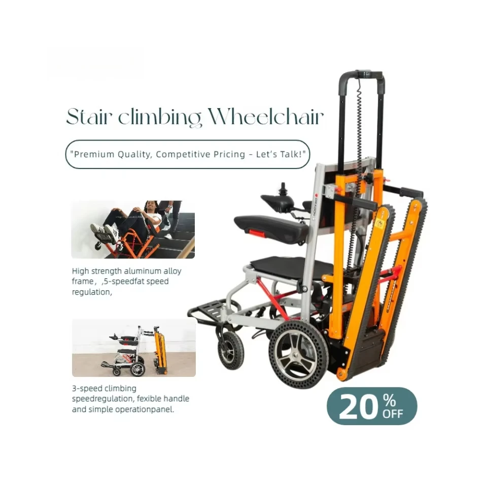

Hot Sale 2 in 1 Mobile Stairs Lift Climber Electric Foldable Stair Climbing Wheelchair