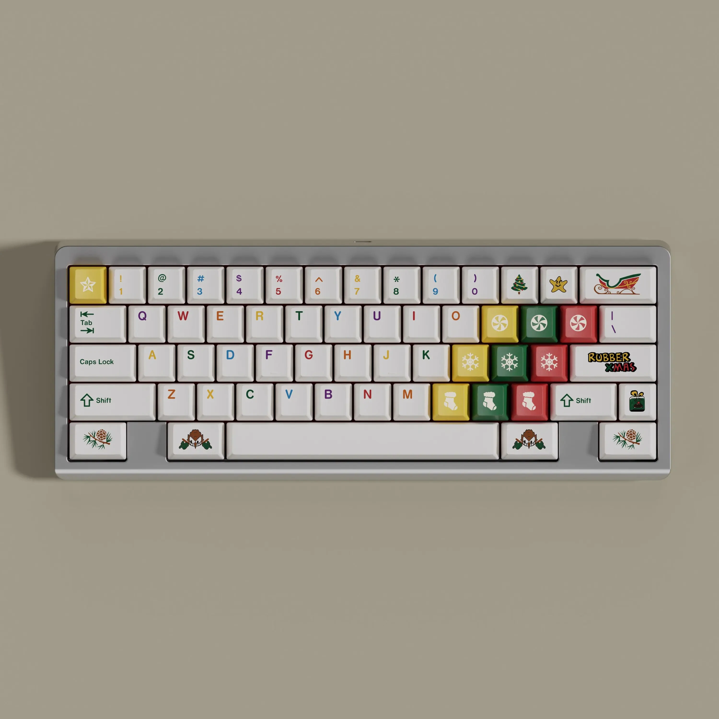 PBT keycaps 151 keys Rubber Xmas cherry profile Dye Sublimation For MX Switch Mechanical Keyboard double B Split spacebar