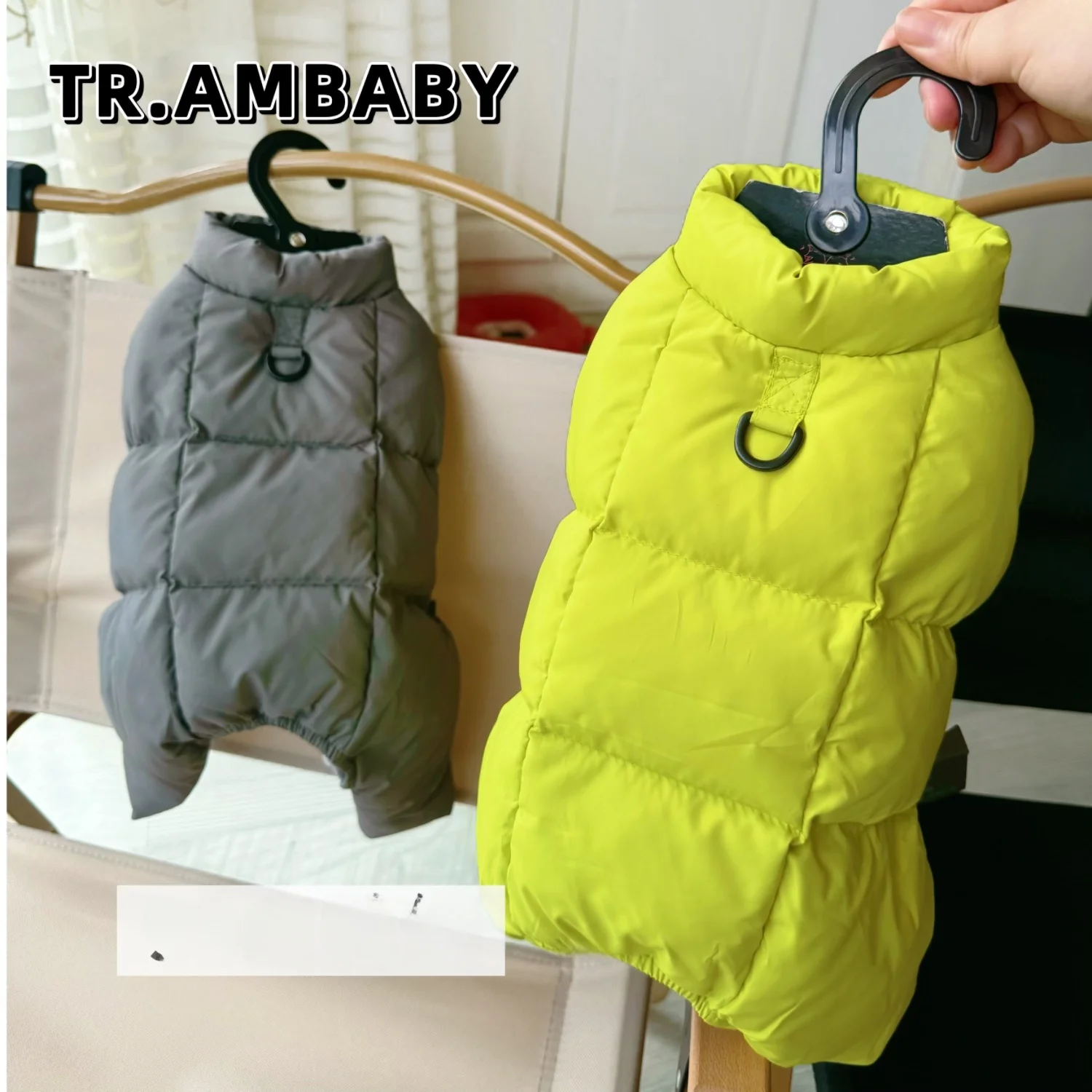 

Real down Winter Coat for Small Dogs Teddy Bichon Chihuahua Four Legs Warm Clothes Pet Clothes Pulling Harn Love Miao