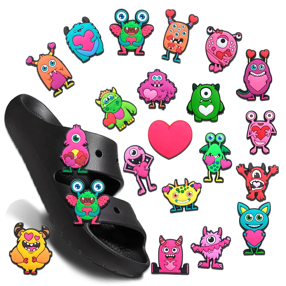 

1-60PCS Cartoon Pink Lover Shoe Charms Garden Shoe Accessories Buckle Fit Clogs Decaration Sandals Decorate Men Women Gif