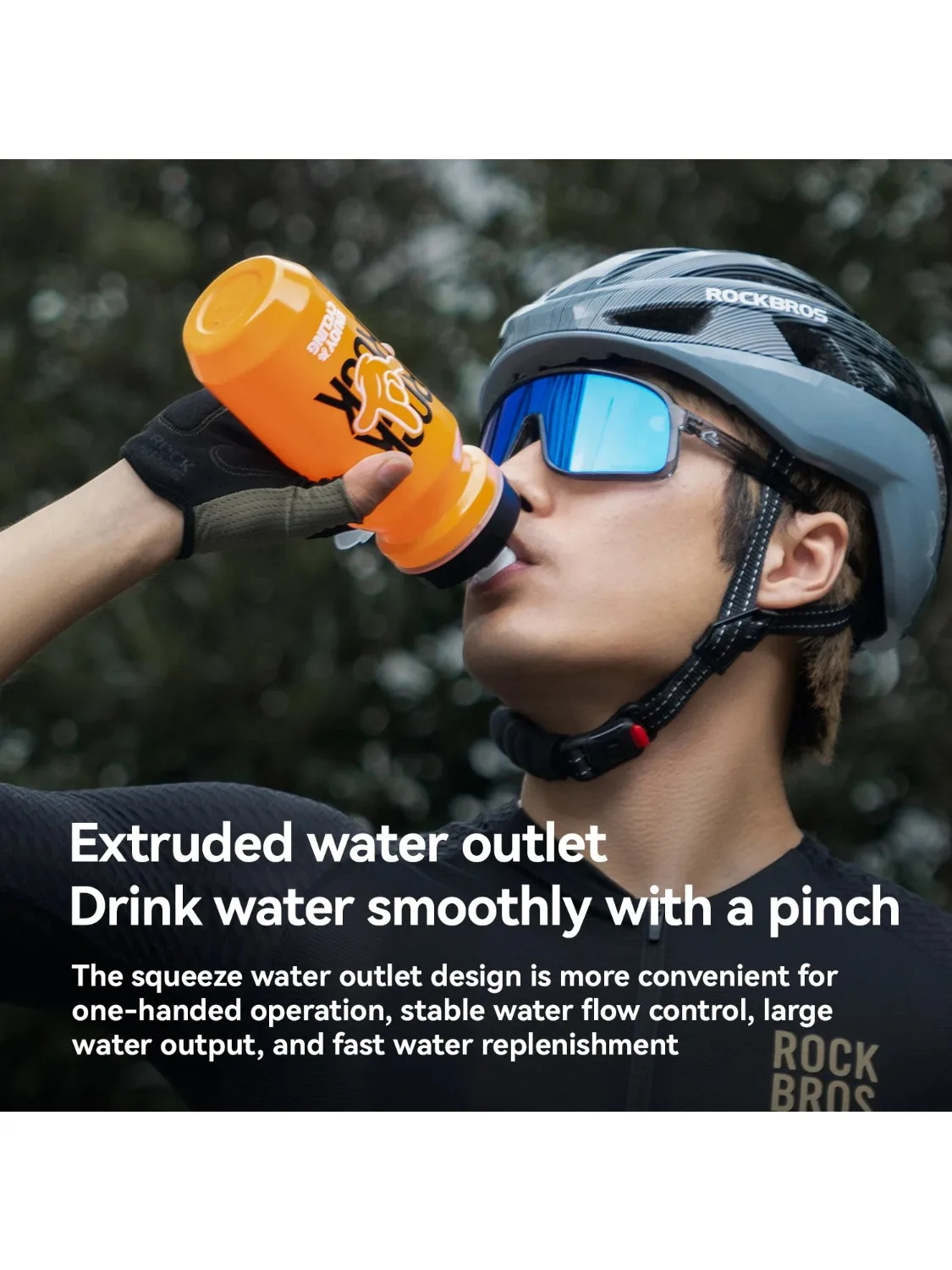 AliExpress ROCKBROS Water Bottle 600/750ml Large-Capacity PP5 Lightweight Cycling Sports Drink Kettle Leak-proof Squeeze Water Bottle