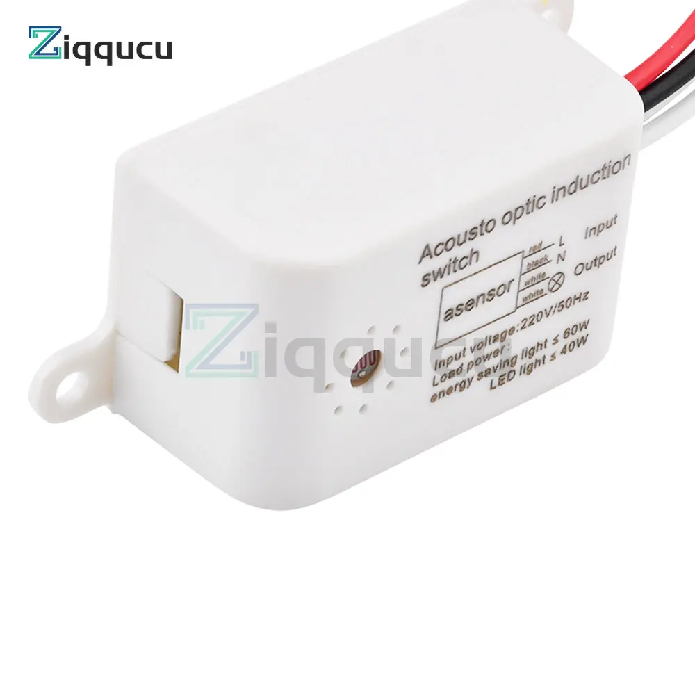 New 220V Sound Voice Sensor Switch Indoor Intelligent Auto On Off Lights Switch Automatic Voice Control Sensor Detector Switch