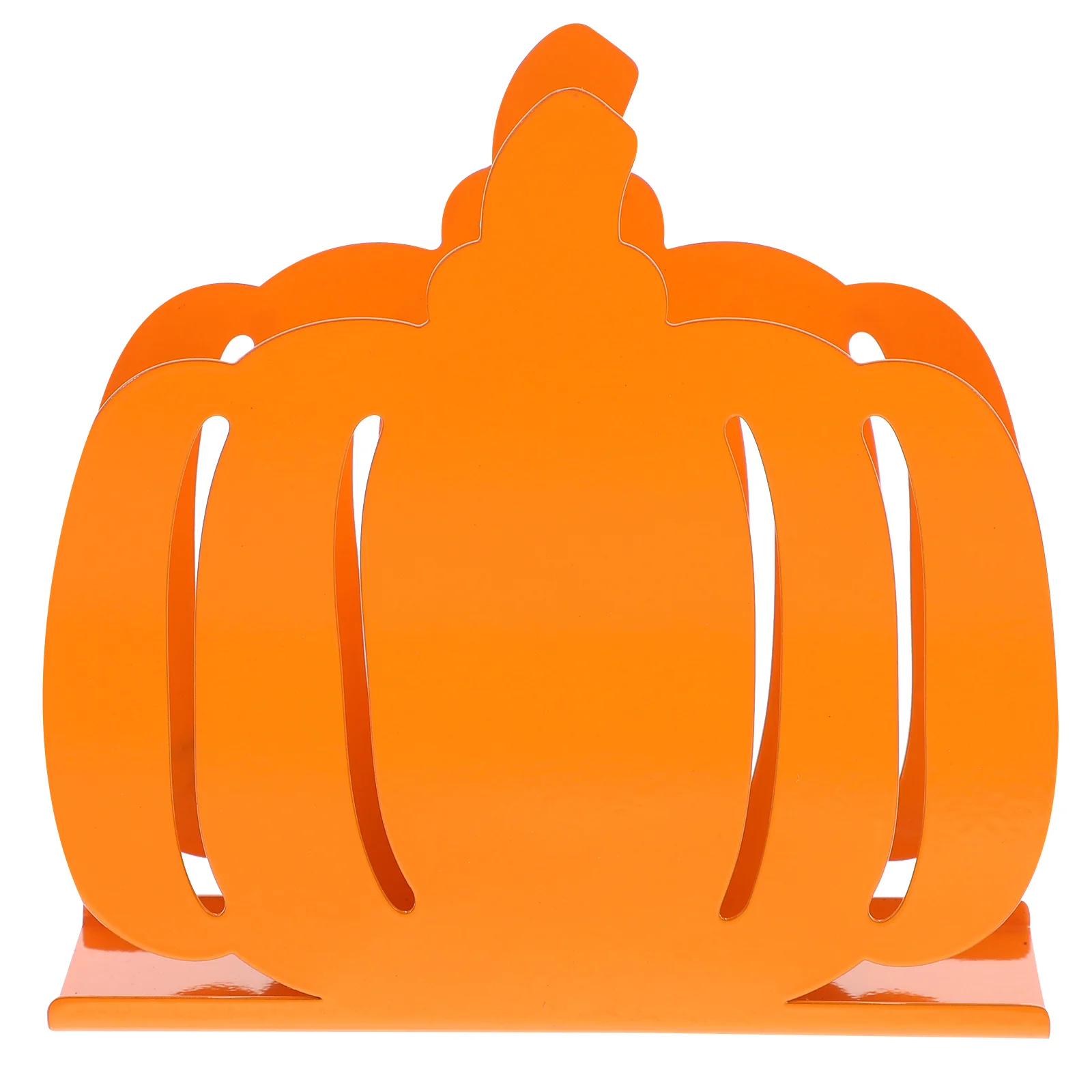 

Pumpkin Napkin Holder Thanksgiving Stand Decorative Iron Tissue Paper Vintage Desktop Tabletop Dispenser