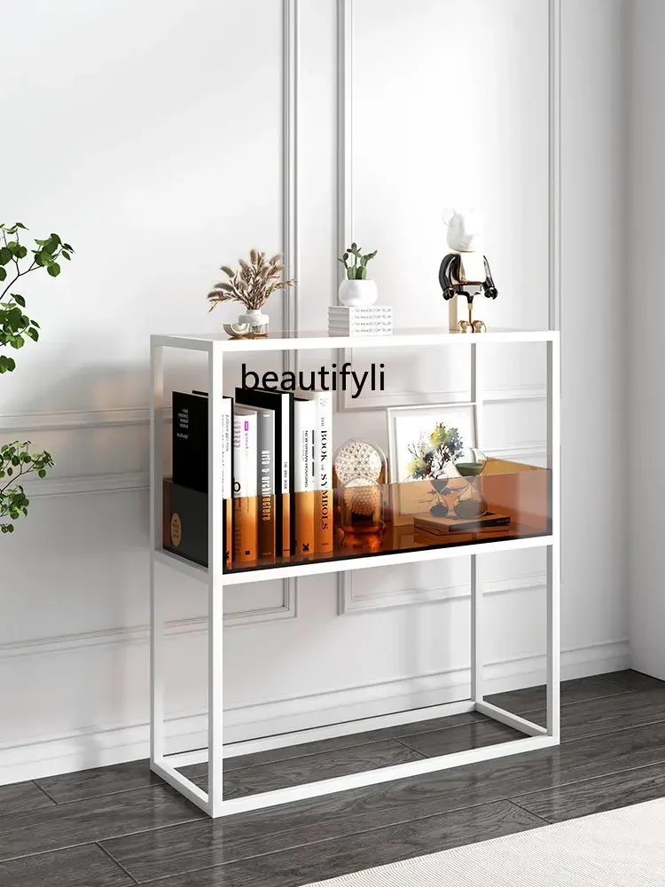

ls 27Bookshelf Simple Acrylic Multi-Layer Floor Bookcase Living Room Display Rack Wall Storage Rack Bedroom Storage Shelves