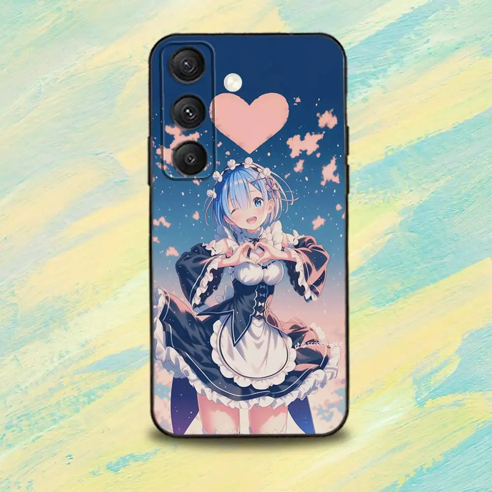 Anime R-Re ZeroS Rem-S Phone Case For Samsung S25,S24,S10,S22,S21,S20,S23,Ultra,Plus,Lite,FE,Soft Silicone Black Cover