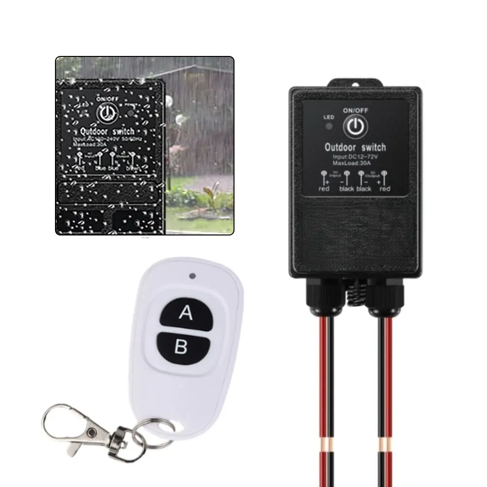 8*5.6*3.3CM DC12V DC12V Remote Control Switch Waterproof Wireless Relay Switch For Garage Door/Pump/Solar Light 2025 New