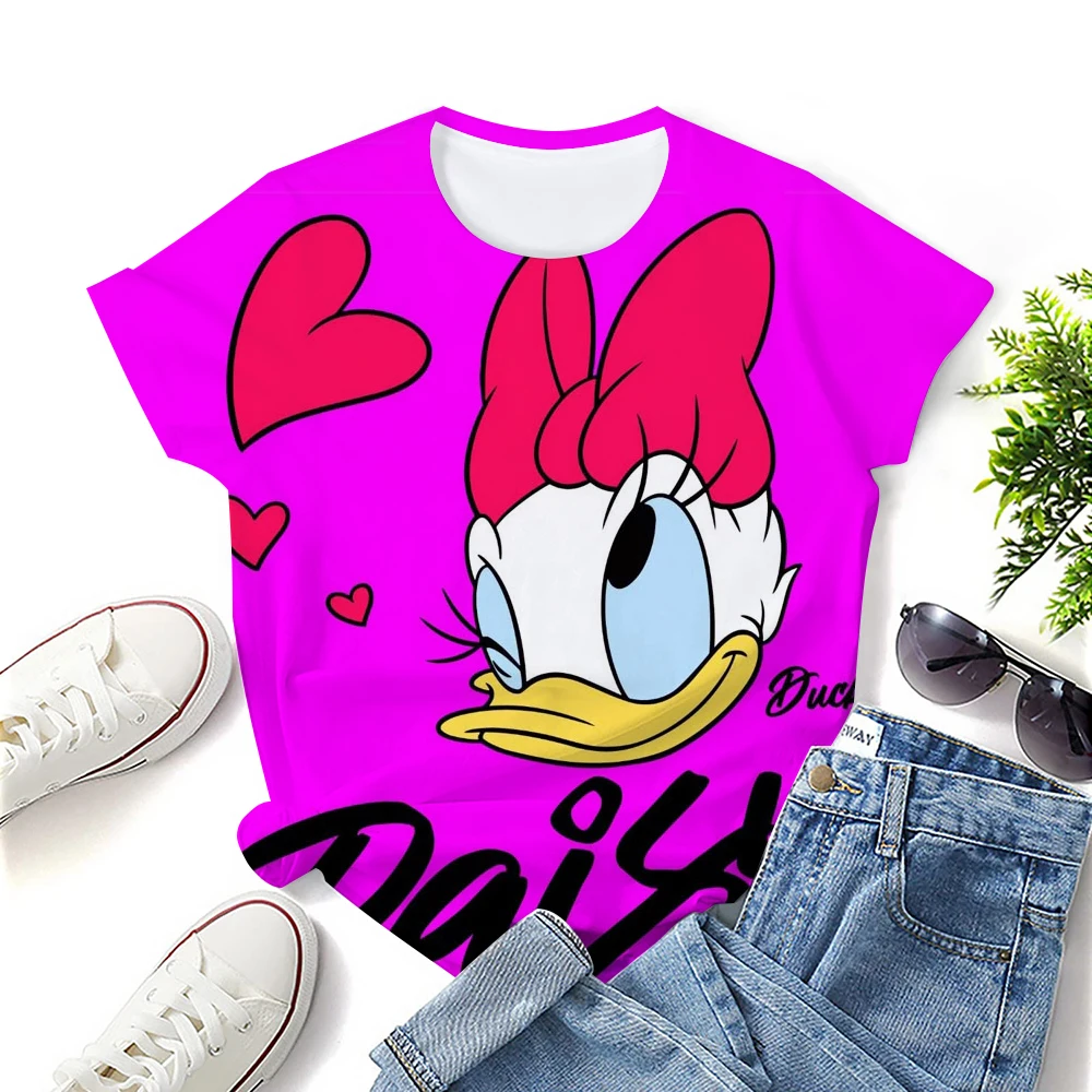 Pakaian Wanita Jahit Lucu Bukan Hari Ini Kaus Kasual Atasan Musim Panas Jahitan Y2k Kartun Kaus Wanita Atasan Mickey Mouse Mode