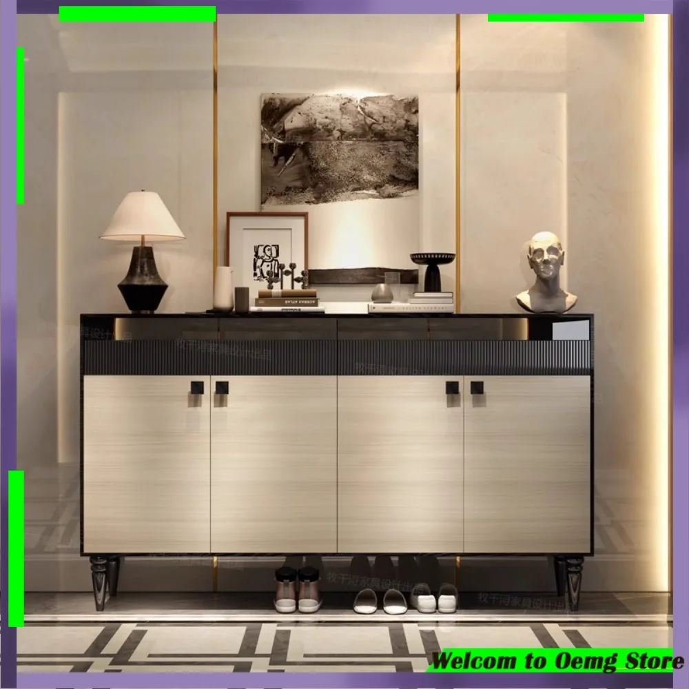 

Modern Nordic Shoe Cabinet Luxury Multifunctional Entryway Storage Sturdy Design Chic Furniture Stylish Living Room Organizer
