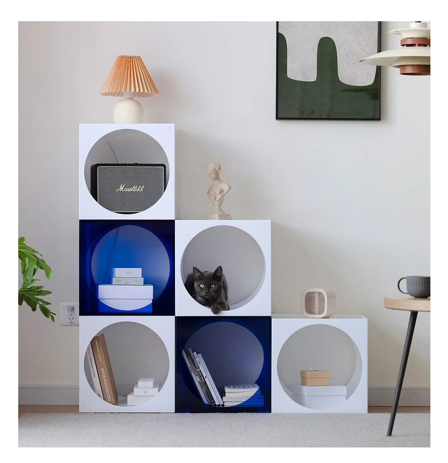 

Modern simple side table, living room mobile side table, household acrylic corner table.