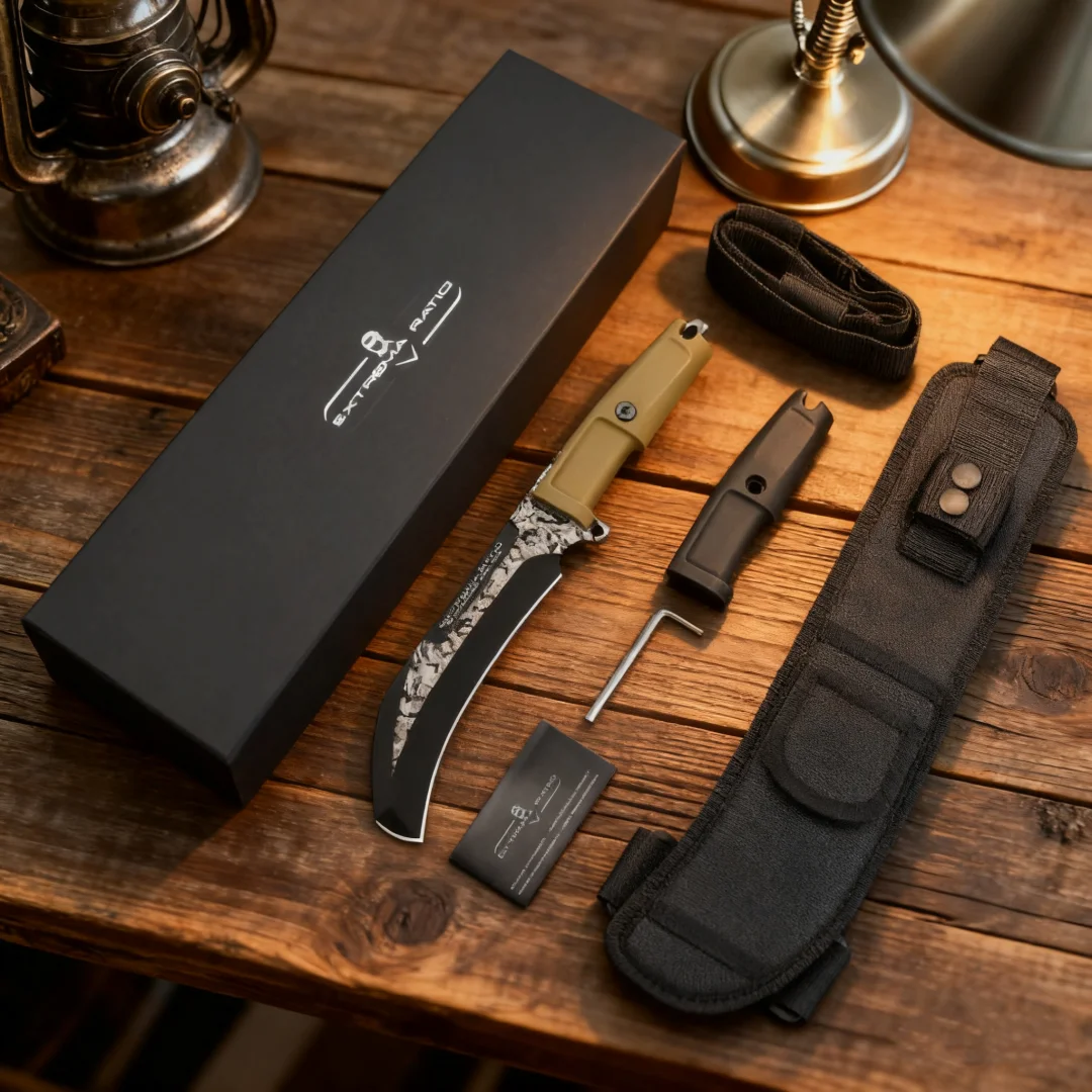 

EXTREMA RATIO Outdoor camping jungle obstacle removal knife, one-piece formed straight knife, adventure emergency rescue knife