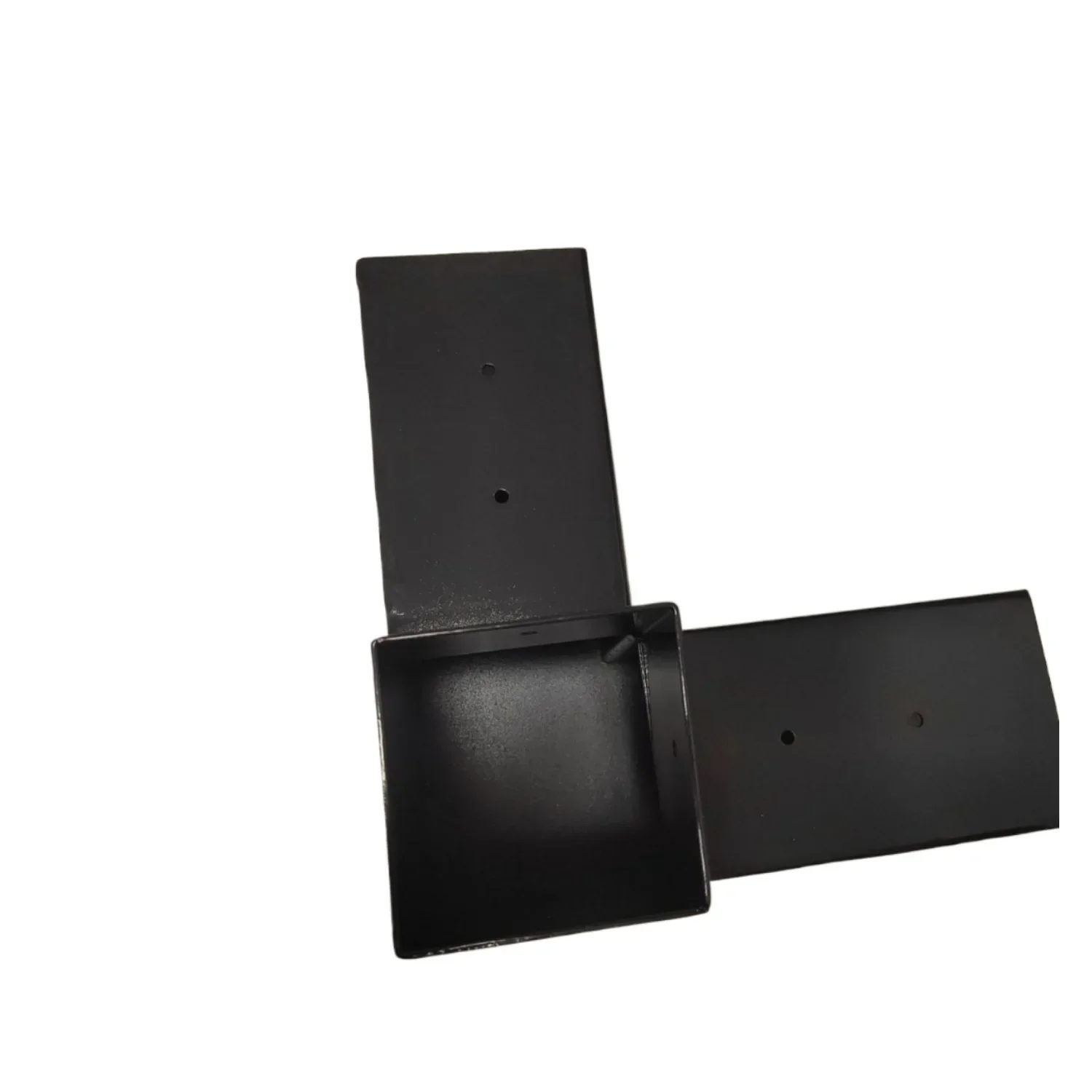 

Black Powder Coated Pergola Bracket Column Shoulder Base Steel Bracket Kit Outdoor Ornament