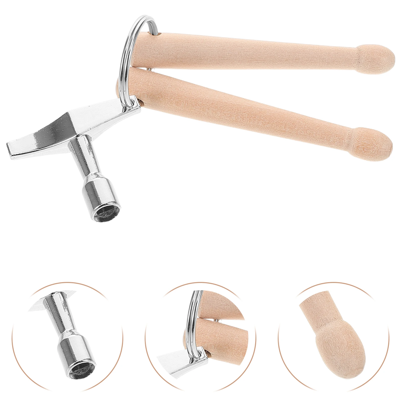 

Mini Drum Stick Keychain Rings Drummer Handbag for Backpack Drumstick Pendant Charm Decorate