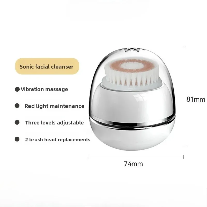 Silicone Electric Facial Cleansing Brush Soft Bristle Face Pore Cleaner Home Beauty Device Tool