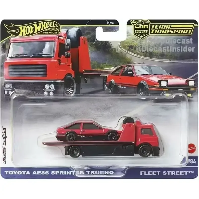 새로운 오리지널 핫휠 카 컬쳐 트랜스포트 플릿 시리즈 자동차 모델 1/64 Flf56 페라리 250 토요타 Ae86 리칸 합금 모델 선물