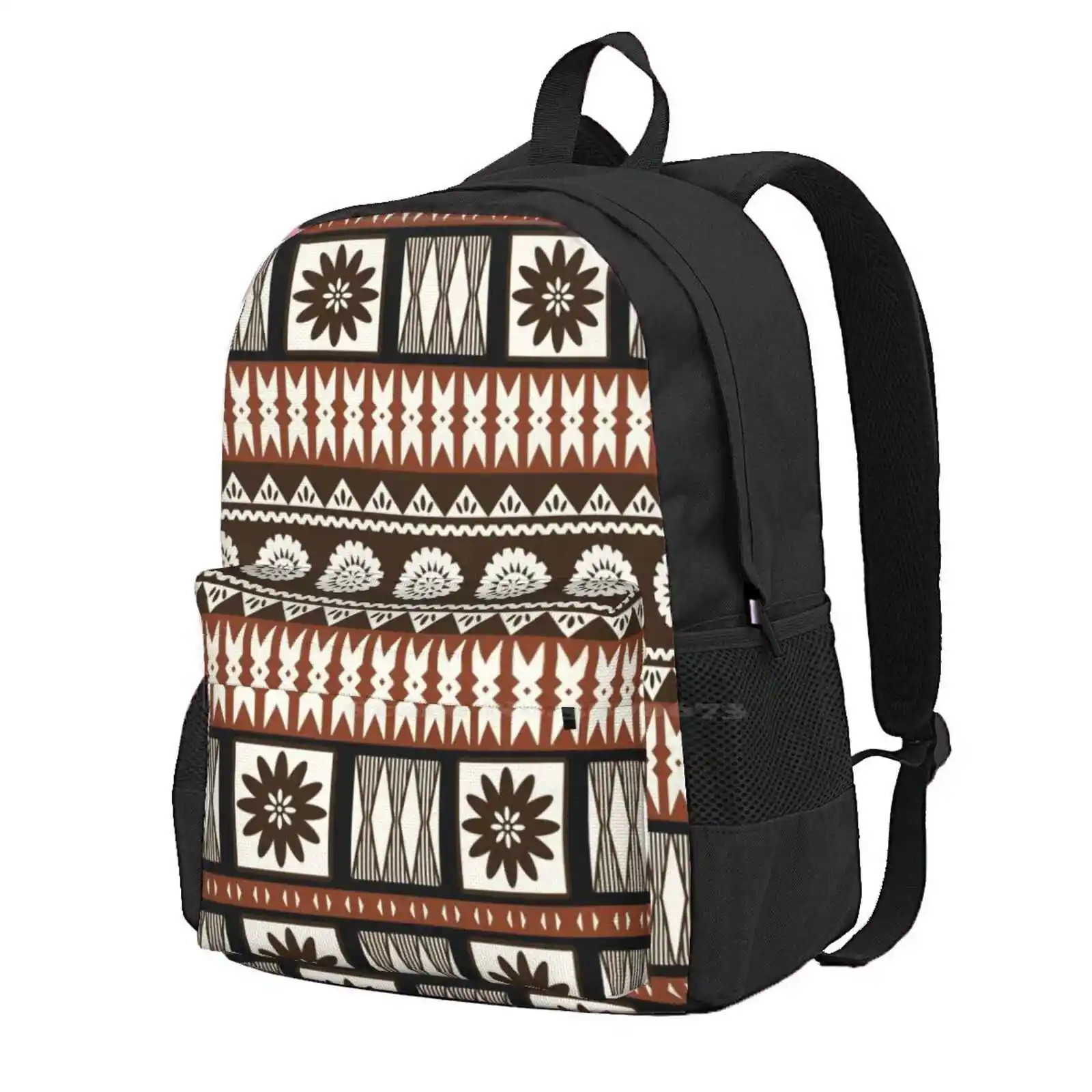 Fijian Masi-Tapa Hot Sale Backpack Fashion Bags Fijian Melanesian Pasifika Pacific Islands Fiji Islands Tribal Traditional