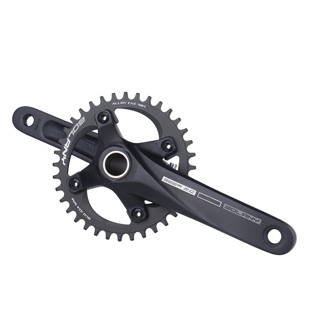 Bolany104BCD Chain Wheel Crankset  Mountain Bike Hollow One-Piece Narrow Wide Tooth Plate 34T/36T Bicycle Accessories