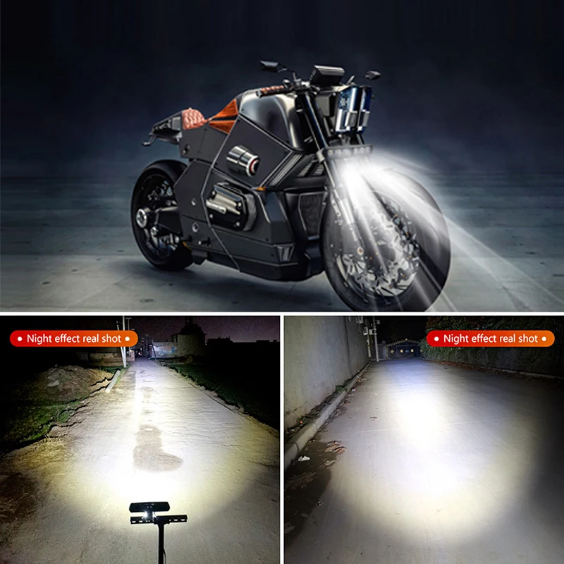 Motorcycle Headlight 6 LED Bulb 12V DRL Driving Light Motorcycle SpotLights Headlamp LED Super Bright Waterproof Auxiliary Lamp