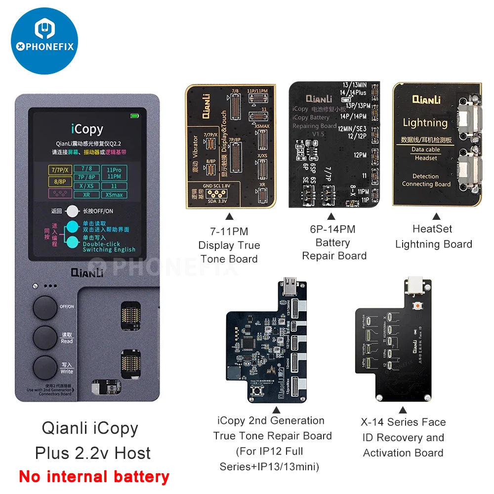 Qianli iCopy Plus 2.2 LCD Screen Photosensitive Original Color Repair Light Sensor Vibrator for iPhone 14 13mini  11 12 pro max