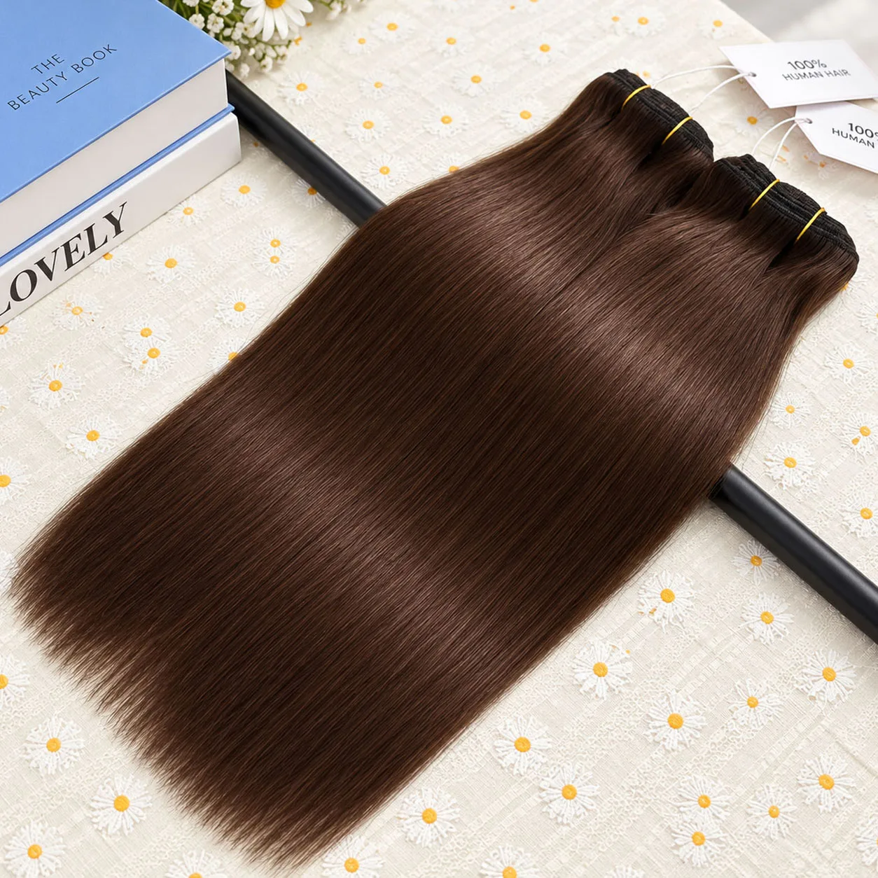 18 20 22 24 26 Inch 4A Brown Clip on Human Hair Extensions 120Grams 7Pcs/Sets Brazilian Remy Straight Clip In Hair For Women