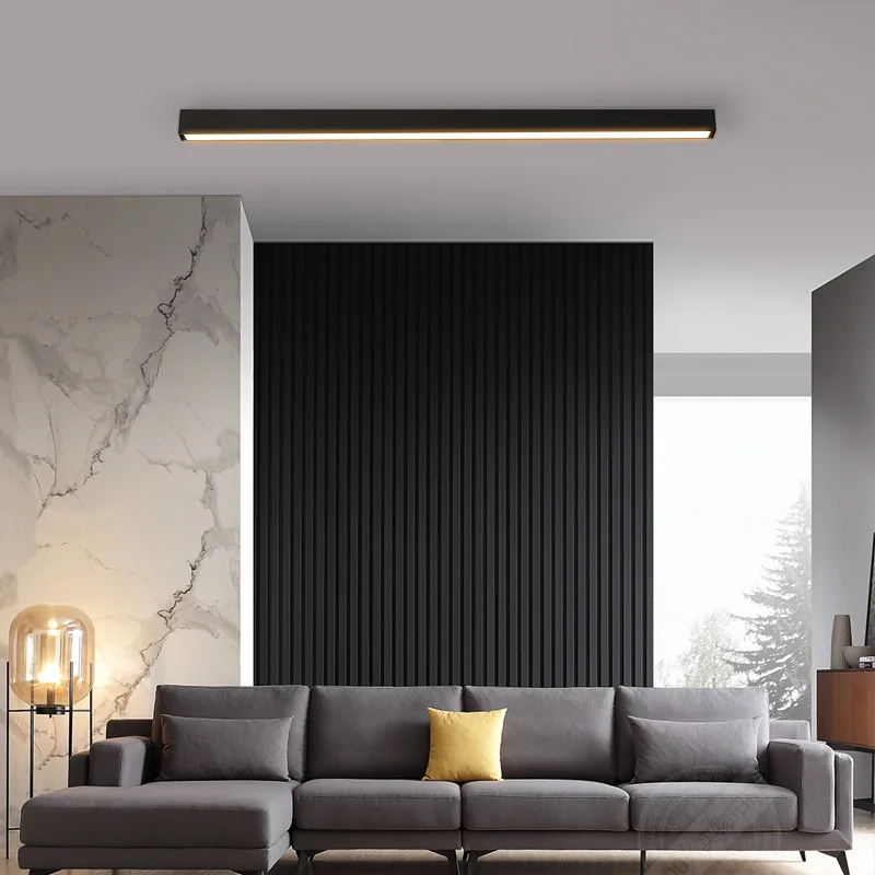 

SCON Modern 0-10V Dim Surface Mounted Ceiling Lights Minimalist LED Long Linear Strip Light For Dining Table Office Living Room