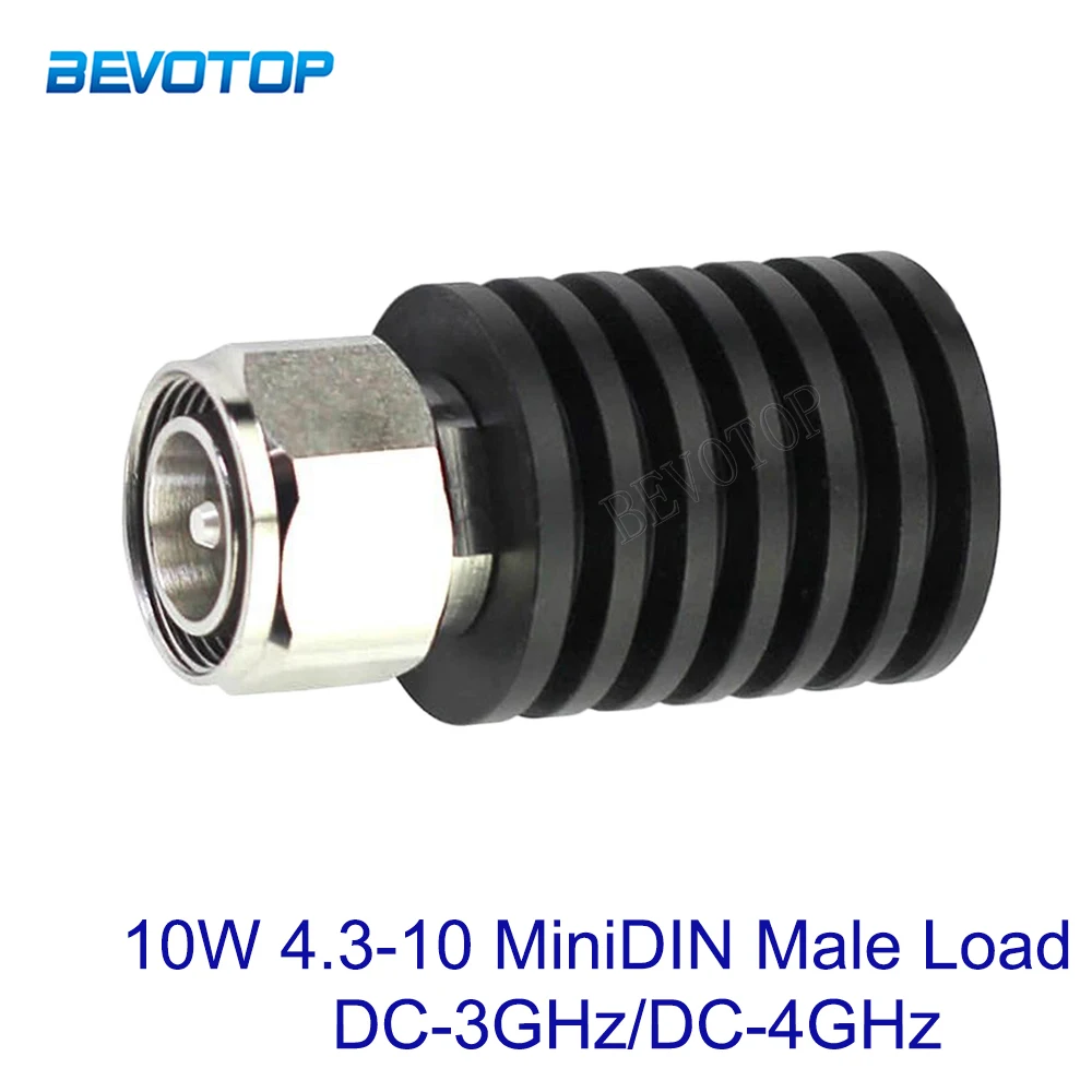 

New 10W 4.3-10 Mini DIN Male Load DC-3GHz/DC-4GHz Connector RF Terminal Dummy Load 50 Ohms Straight Coaxial RF Adapter