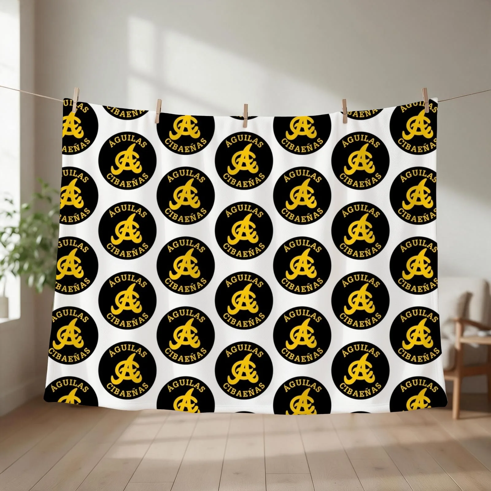 The Aguilas Cibae?as Icon Throw Blanket couch cozy soft plush fuzzy picnic outdoor blanket