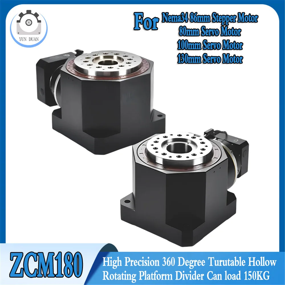 

Heavy load Disc Flange 180mm Precise Hollow Rotating Platform Replaces DD Motor cam Divider Nema34 Stepper Motor 80 Servo Motor