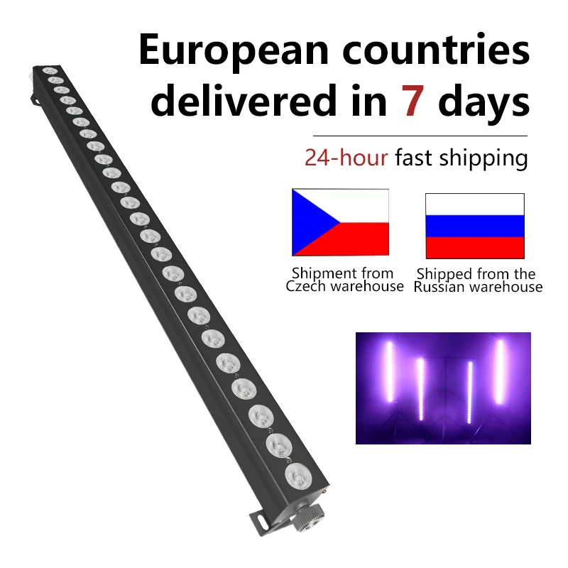 LED 24x12W RGBW 4w1 oświetlenie ścienne Led listwa Led DMX linia Bar Wash światło sceniczne oświetlenie na przyjęcia weselne