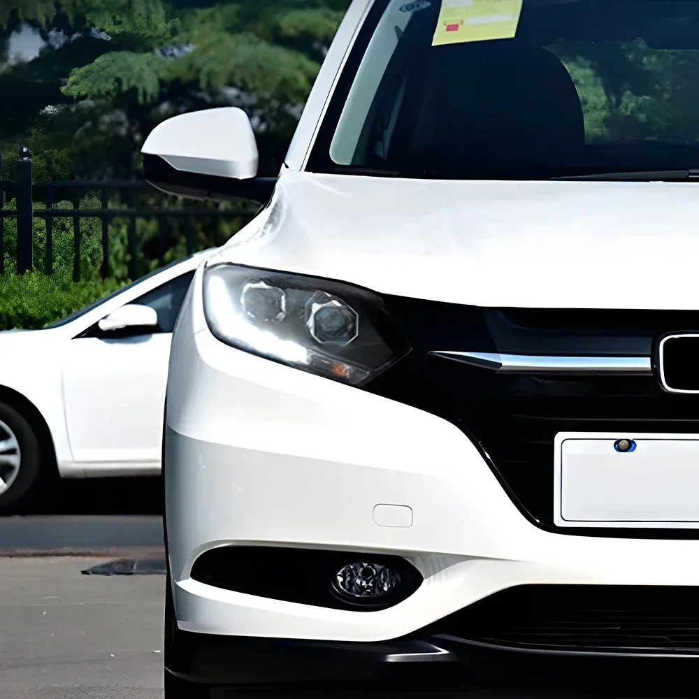 المصابيح الأمامية للسيارات لهوندا Vezel Hr-V Xr-V 2014-2018 مجموعة المصابيح الأمامية للسيارة ترقية LED المزدوج العارض عدسة أداة الملحقات