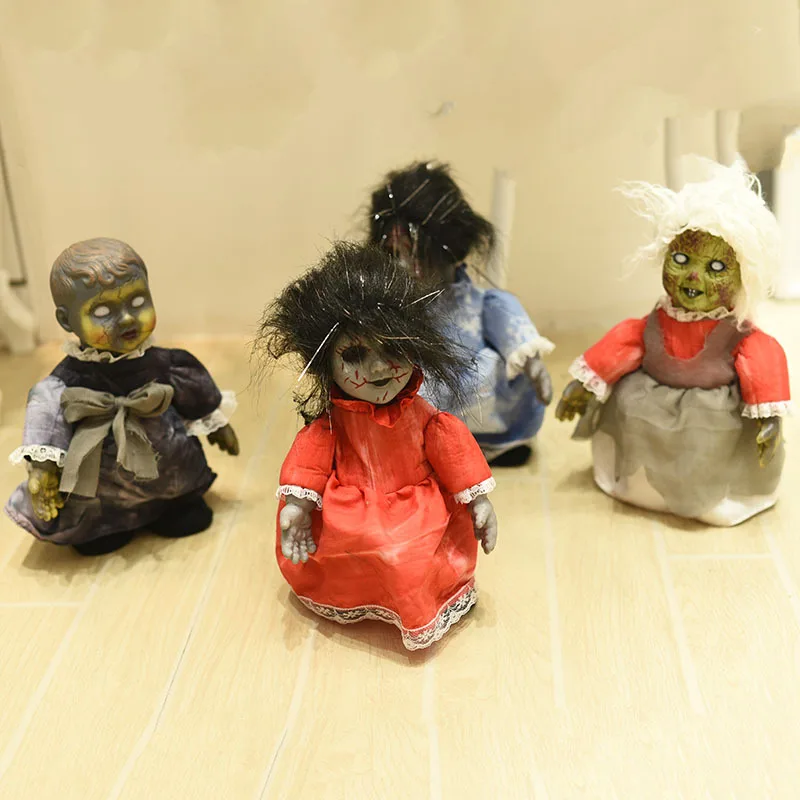 

Haunted House Decor Prop Voice Control Doll Light Up Doll Haunted Doll Halloween Party Decoration Without Battery