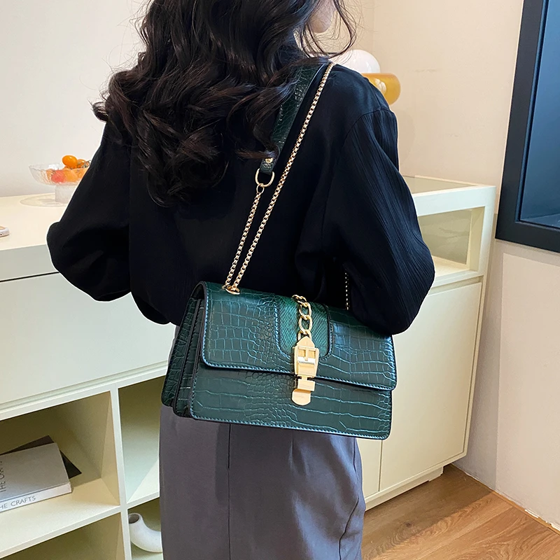 New Fashion Chain Bags for Women Sac Luxe 2024 Ladies Casual PU Leather Crossbody Bags Designer Luxury Shoulder Bags