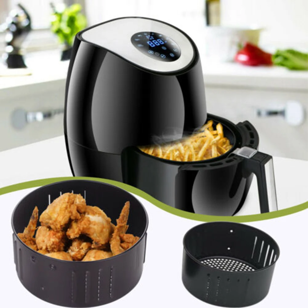 

Strong Wear-resistant Brand New Durable Air Fryer Basket Tool 1 Pcs Air Fryer Basket Baking Tray Black Kitchenware