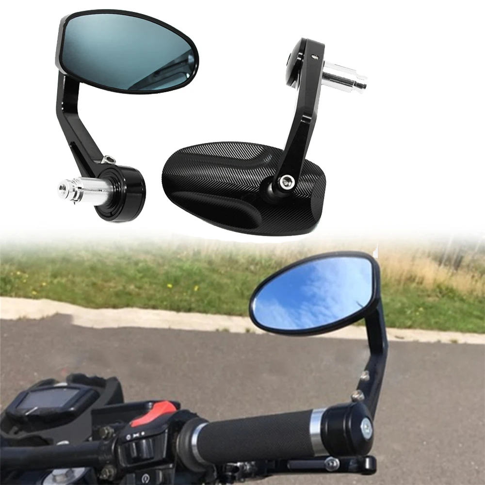 

2pcs Black 7/8" Handlebar End Mirrors Oval Custom Classic Side Mirrors For Triumph Speed Triple Accessories