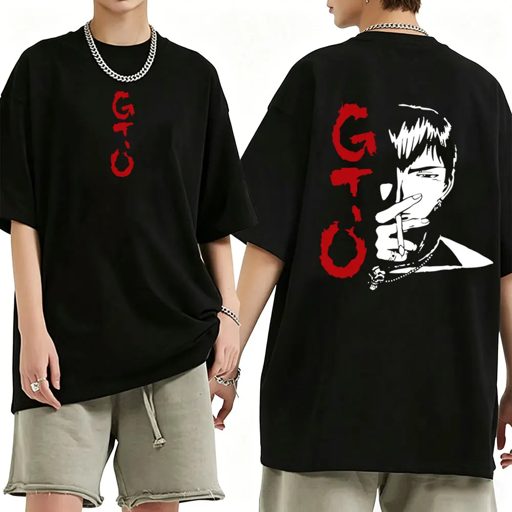

Great Teacher Onizuka GTO Eikichi Onizuka Face Graphic T Shirts Men Women Vintage Oversized T-shirt Men's Casual Manga T-shirts