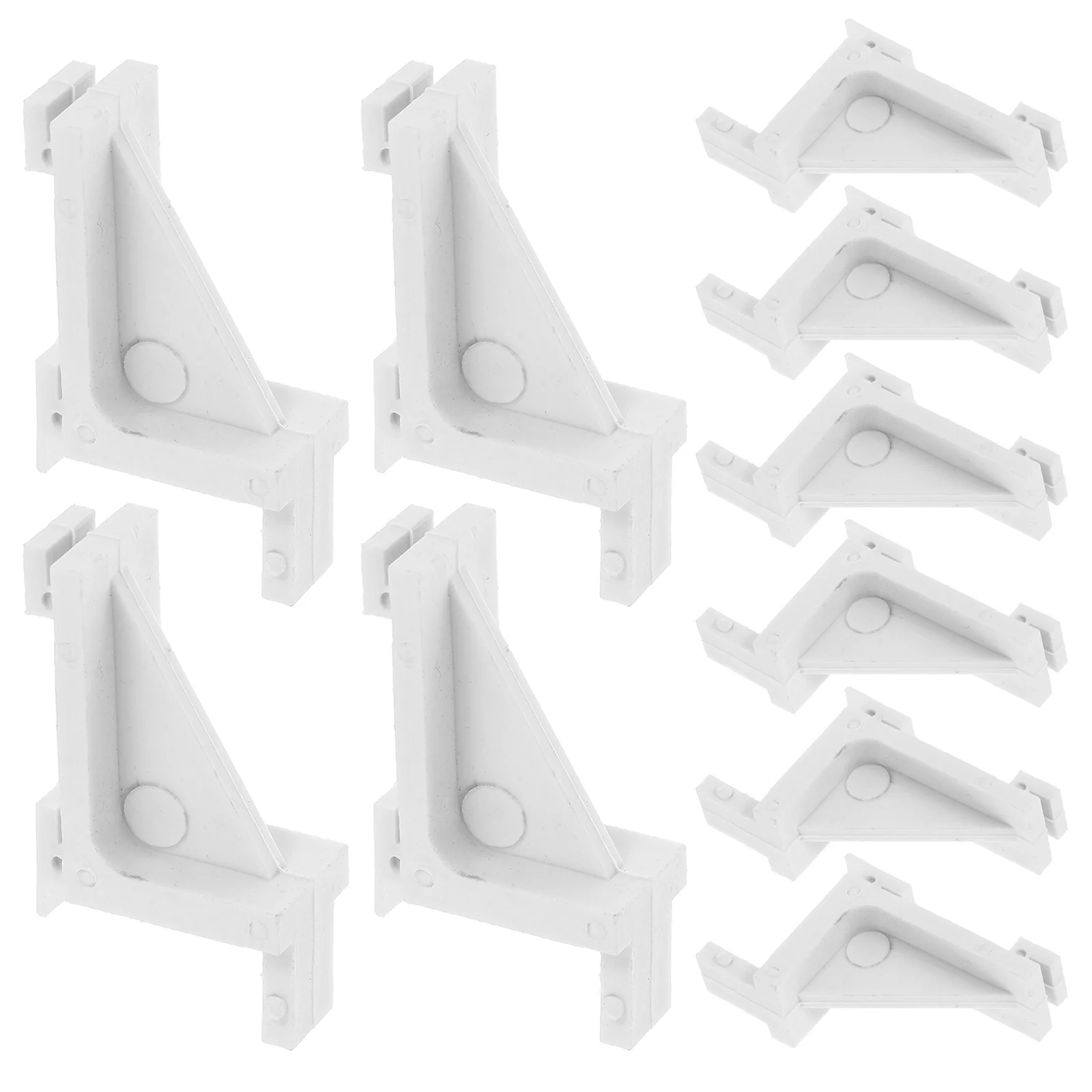 10 Pcs Plastic Clamp Hooks for Refrigerator Freezer Shelf Support Adjustable Length White Cooler Storage ganizers Versatile Cold