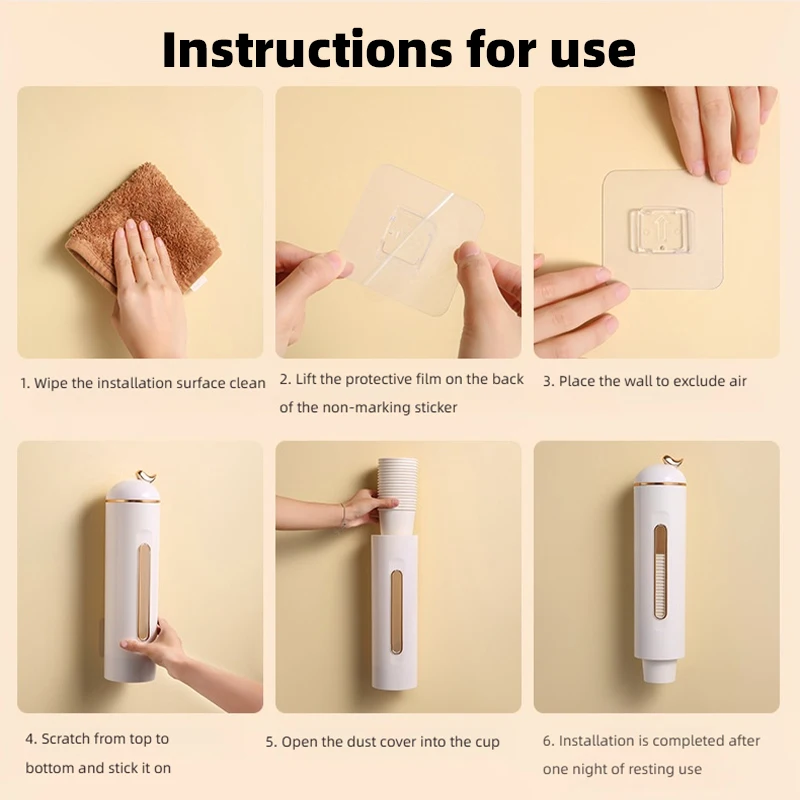 موزع أكواب للاستعمال مرة واحدة، موزع حامل أكواب الماء من نوع السحب مع نافذة شفافة لمكتب المطبخ المنزلي (أخضر)