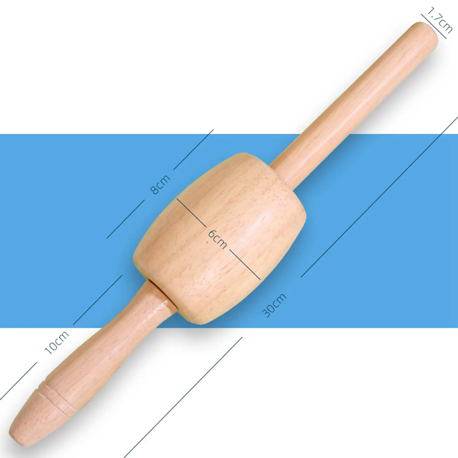 12 Inch Embossed Rolling Pin Solid Wood with Edge Pattern for Baking Pastry Pizza Dumpling Dough Roller