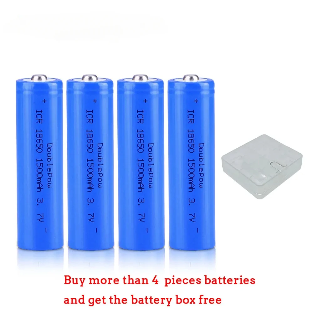 2PCS 100% Original High Quality 18650 Battery 3.7V 1500mah Lithium Ion Battery Rechargeable Battery for Flashlight Etc