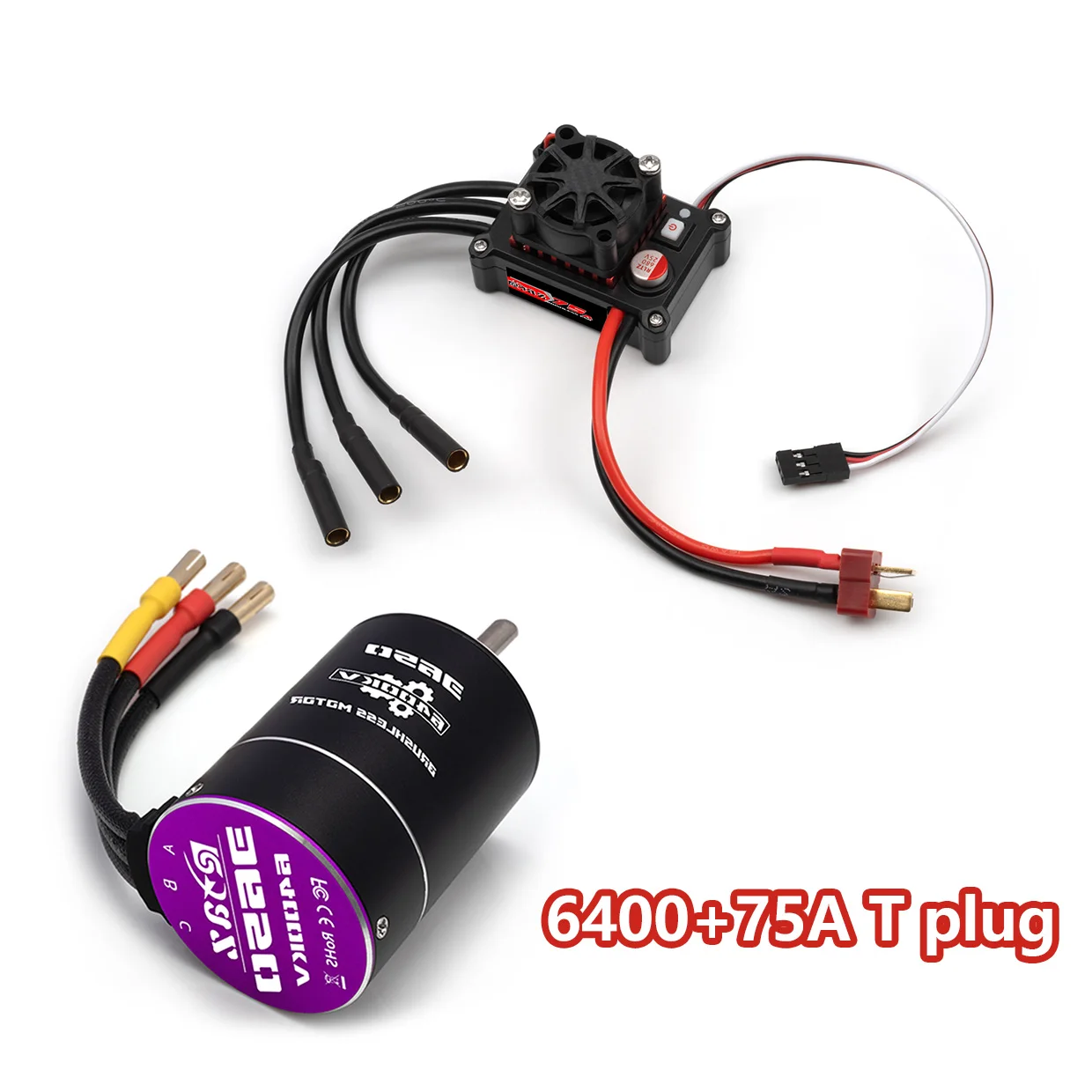 RC Brushless Waterdichte Power Combo 75A/480 ESC 3650 3.175mm As voor 1/10 SCX10 TRX4 RC Auto Truck Racing/Off-Road/Hoge Snelheid ​