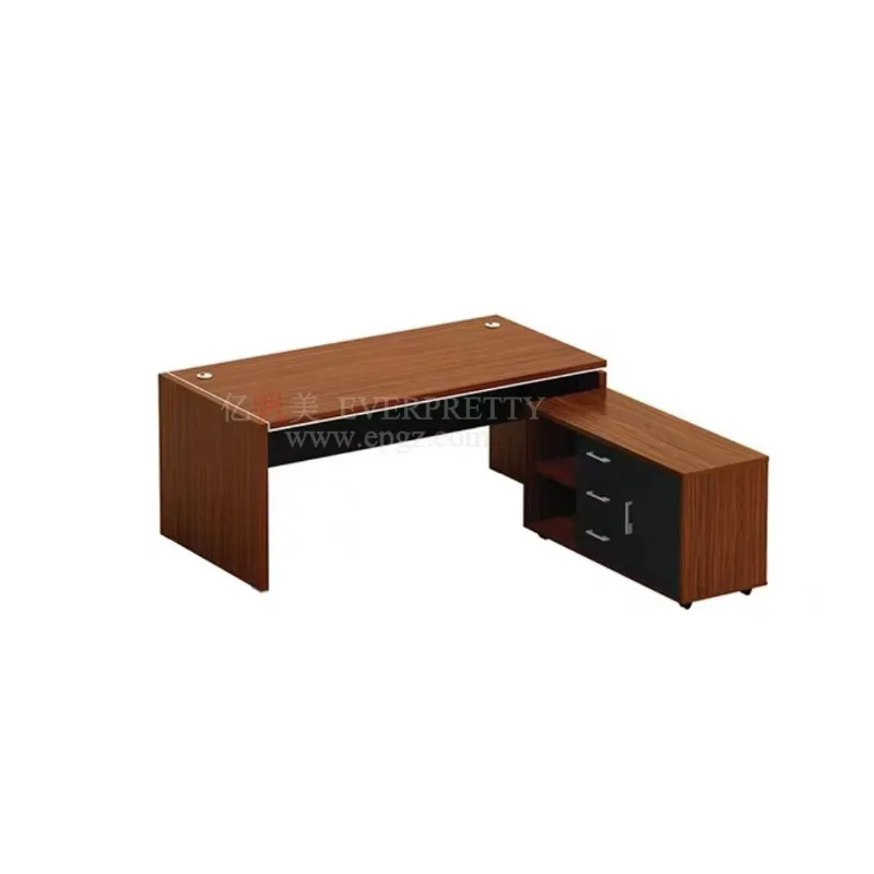 Moderner Design-Bürotisch aus Holz, Manager-Boss-Bürotisch, Design-Chefschreibtisch für den Bürogebrauch