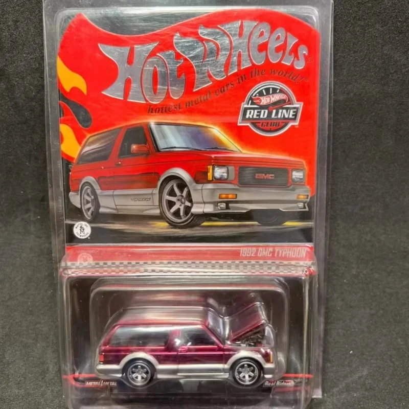 Genuine Hot Wheels Rlc Red Line Club 1 64 1992 Gmc Typhoon Red Suv Diecast Real Riders Metal Model Car For Adult Collector Gift view 5
