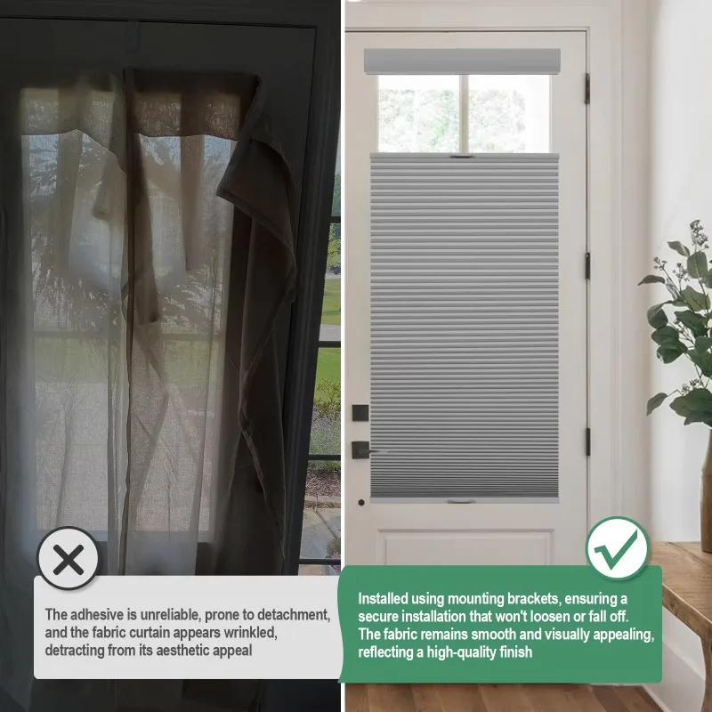 26mm Honeycomb Cell Door Blinds, Thermal Insulated Cellular Shades for Interior Sliding Doors