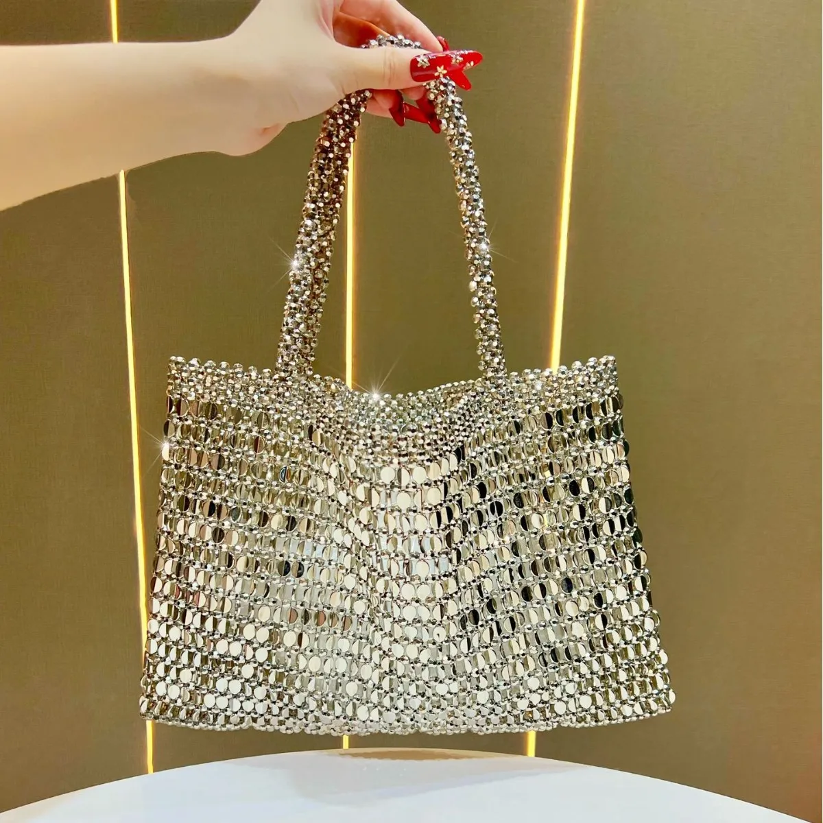 

Сумка Bloomsteps, сумка через плечо, сумка на плечо, сумка для поездок на работу для женщин, легкая роскошная сумка с ажурным дизайном, простая нишевая сумка.