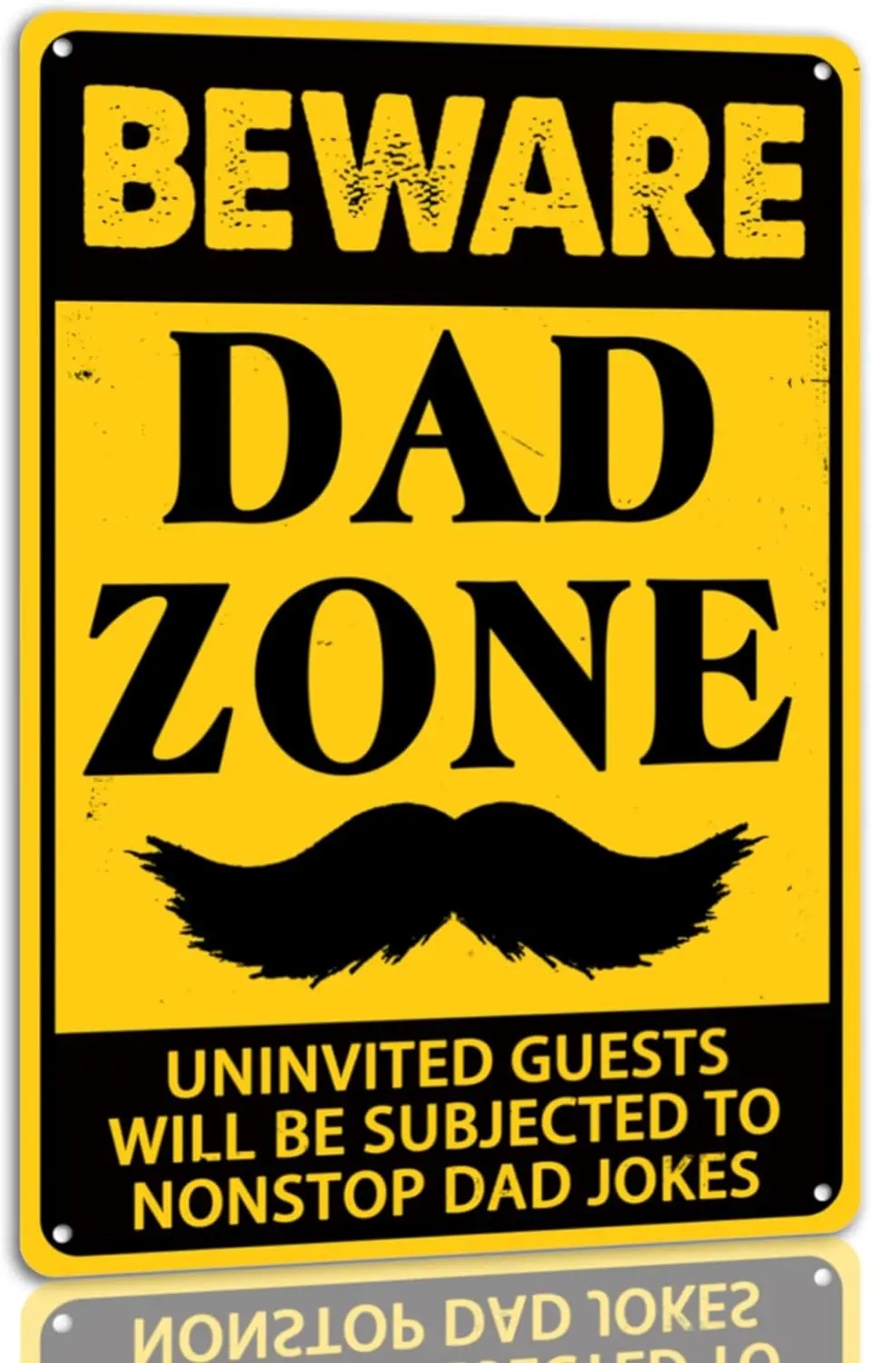 Beware Dad Zone Tin Sign Uninvited Guests Will Be Subjected To Nonstop Dad Jokes Vintage Metal Signs Funny Decoration Poster For