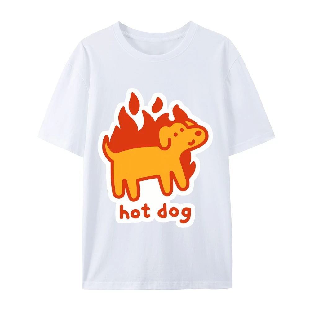 

Flame Puppy Hot Dog Tee Shirt With A Cute Dog In Flames Fun, Playful Design For Dog Lovers. Perfect For Casual, Lively Looks.
