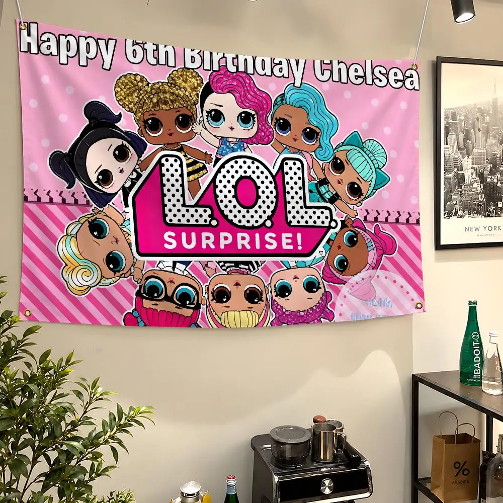 Brand L-L.O.L. S-Surprise! Queen Bee Flags Wall Hanging Flag Banners For Birthday Parties Outdoor Bedroom Dorm Room Decor